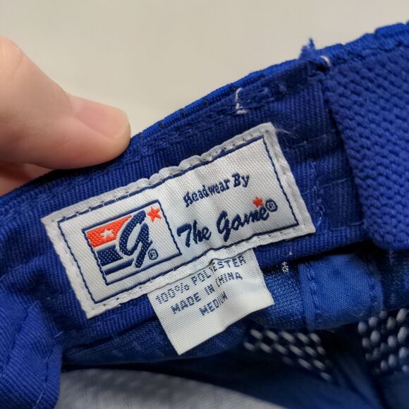 The Game Men's Fitted Hat Blue Embroidered Homestead Spartans Logo Polyester - Picture 7 of 7